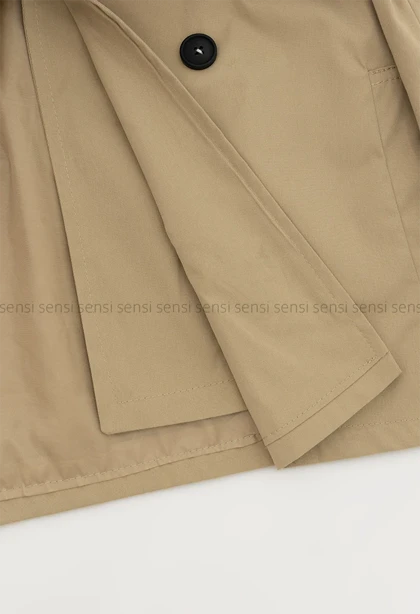 ترنچ کت کتان آستر دار @@کد1004362