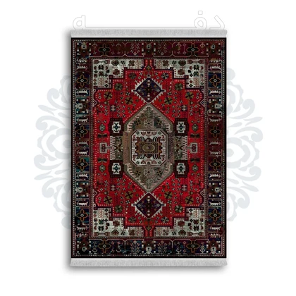*جدید* فرشینه از جنس پارچه شانل مخمل ترک طرح فانتزی برند دفه کد 1061