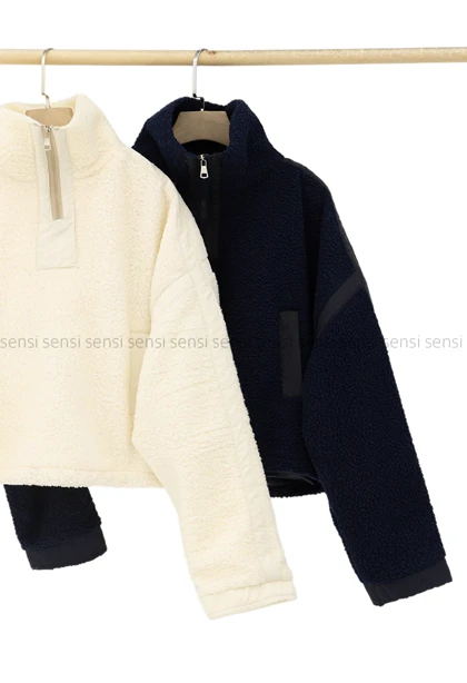 دورس نیم زیپ تدی داخل آستر دار کد1005189