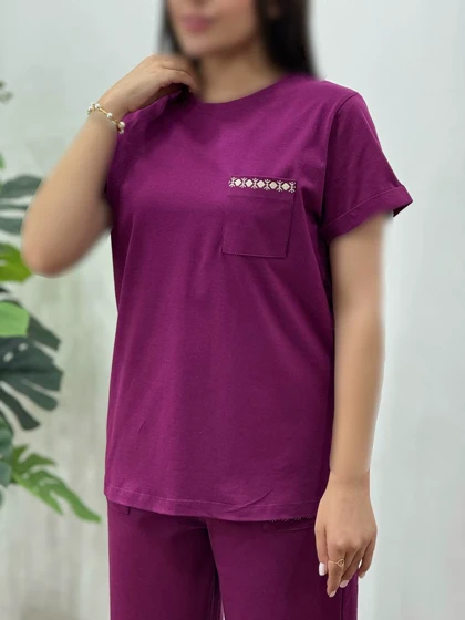 تیشرت زنانه گلدوزی یونا