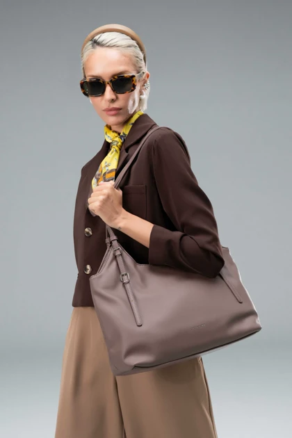 کیف دستی زنانه چرم مصنوعی دسته دار دیوید جونز DAVIDJONES