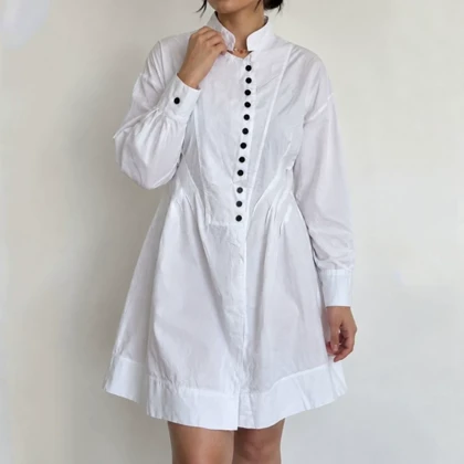 پیراهن زنانه سفید کژوال برند SMART STYLE اورجینال سایز 42 تا 44 کد 3463