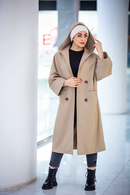 بارانی کلاهدار آستردار