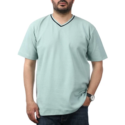 تیشرت آستین کوتاه یقه هفت مردانه کاکتوس مدل 2612545