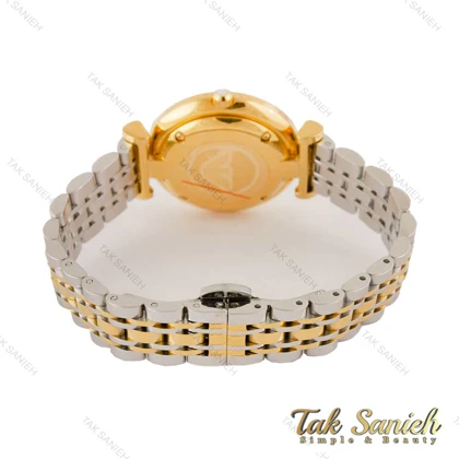 ساعت امپریو آرمانی زنانه دو رنگ طلایی صفحه نقره ای Armani-4401-L