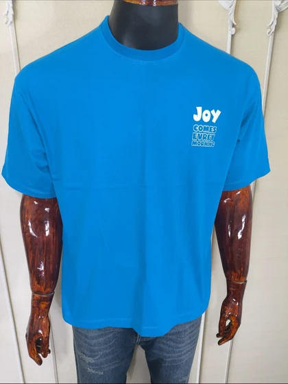 تیشرت یقه گرد مردانه آبی