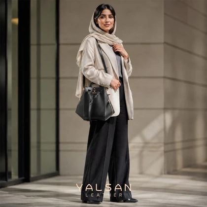 کیف دوشی و دستی زنانه چرم یلسان مدل لیان کد 047-MC