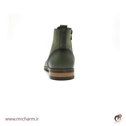 بوت مردانه کلاسیک چرم سبز mrc30086