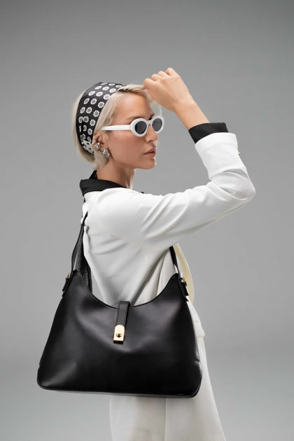 کیف دستی زنانه چرم مصنوعی دسته دار دیوید جونز DAVIDJONES