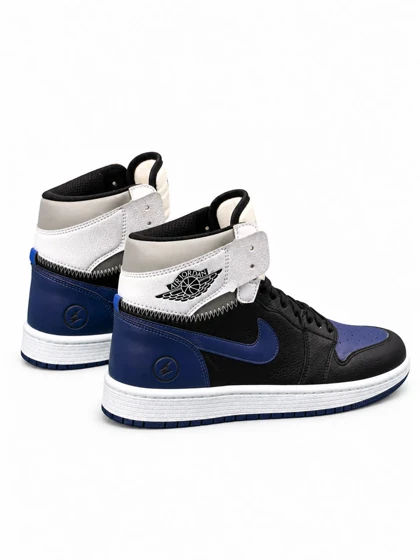 کفش کتانی مردانه مدل جردن وان ساق‌دار مشکی سرمه ای Nike jordan1