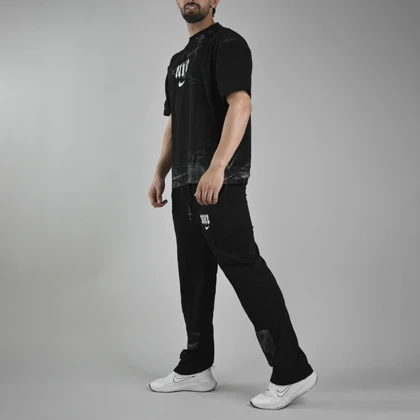 ست تیشرت و شلوار اسپرت نایک مدل SPL-4A0093 مشکی