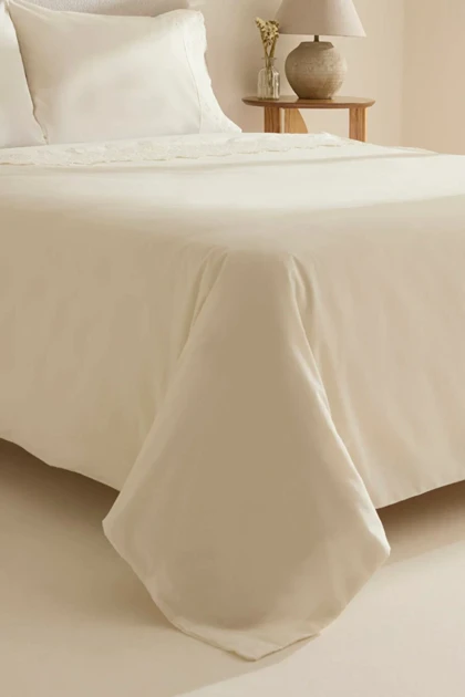 سرویس روتختی دو نفره Karaca Home مدل Avenza Brodeli پنبه - سفید