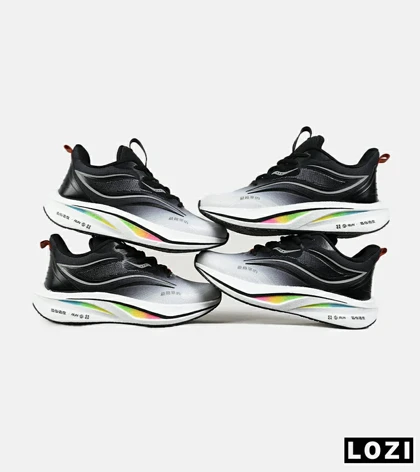 کفش کتانی مشکی خاکستری Saucony Ride Review v.2 مدل 7398