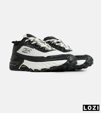 کفش کتانی طبی ورزشی سفید مشکی SKECHERS max protect مدل 7773