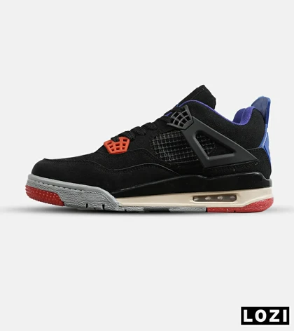 کفش کتانی ساق‌دار مردانه و زنانه مشکی قرمز آبی NIKE jordan 4 مدل 7720
