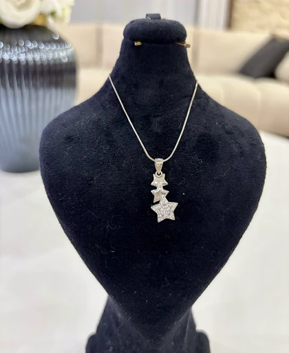 گردنبند نقره زنانه ستاره مدل تارا