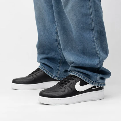 کفش کتانی مردانه زنانه و بزرگ پا مدل ایرفورس مشکی سفید Nike Air Force
