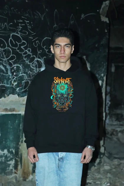 هودی مشکی اسپرت طرح Slipknot - فواصل