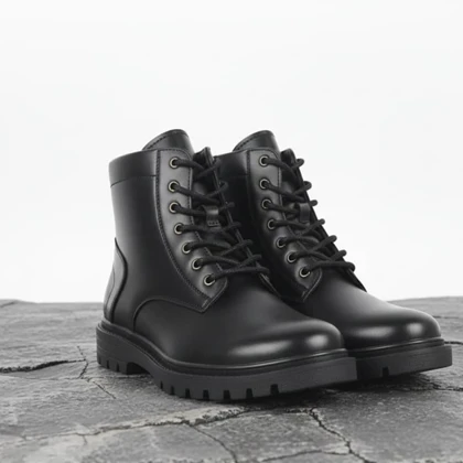 نیم بوت مردانه زیپی مدل Bershka -مشکی ویژه