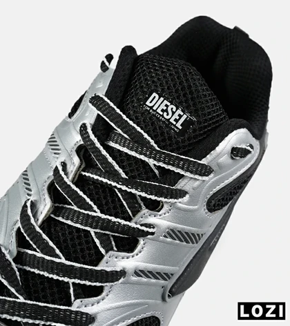 کفش کتانی بزرگ پا طوسی مشکی DIESEL S-SERENDIPITY SPORT مدل 7519