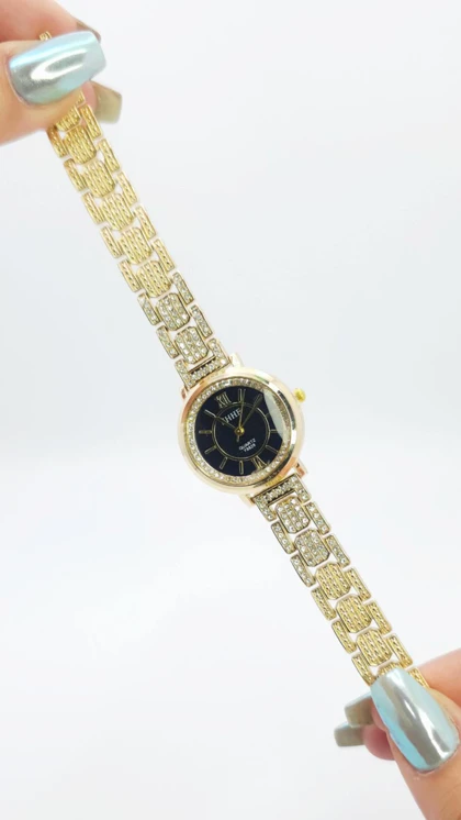 ساعت مچی زنانه مجلسی EHHE نگین‌دار با موتور کوارتز