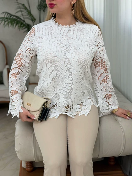 شومیز دانتل برگ 3957