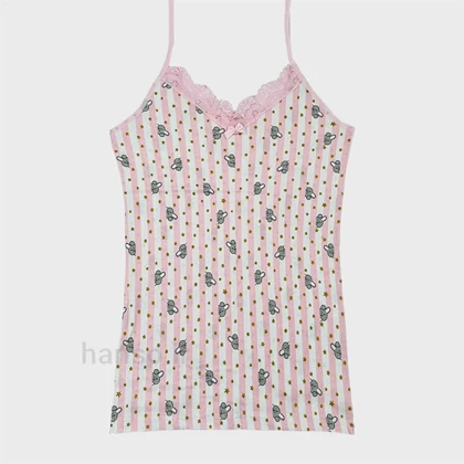 ست تاپ شلوارک نخی هانکس Hnx خرگوش صورتی