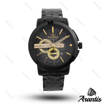 ساعت مردانه الگانس diamond فول مشکی m-10236