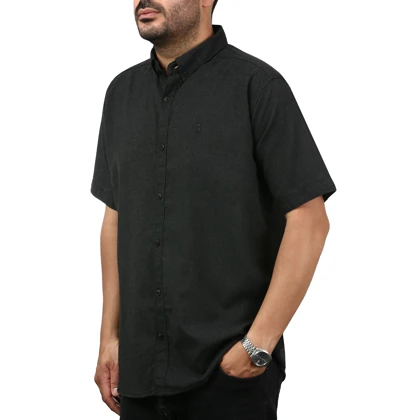 پیراهن آستین کوتاه لینن مردانه مدل 6215949