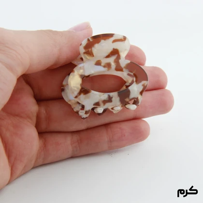 کلیپس دخترانه مدل بند انگشتی طرح بیضی خال‌خالی