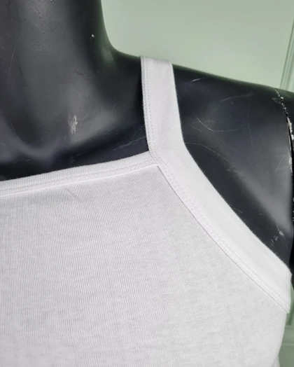 زیرپوش مردانه یقه خشتی فانریپ سفید و مشکی سیلکا