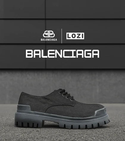 کفش مردانه لوفر خاکستری BALENCIAGA مدل 6772