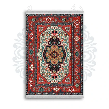 *جدید* فرشینه از جنس پارچه شانل مخمل ترک طرح فانتزی برند دفه کد 1856