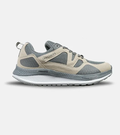 کفش کتانی طبی زنانه و مردانه طوسی کرم SKECHERS archfit v02