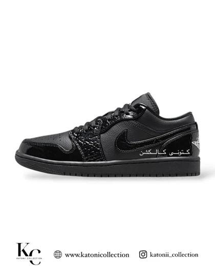 کتانی ویتنامی ایر جردن وان لو بلک فانتوم Nike Air Jordan 1 Low SE elephant black