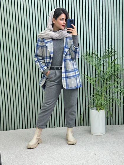 پالتو کتی آستردار پشمی