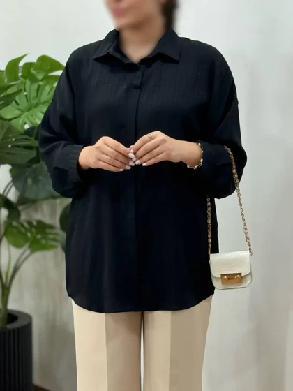 شومیز ساتن ابریشم سیمین