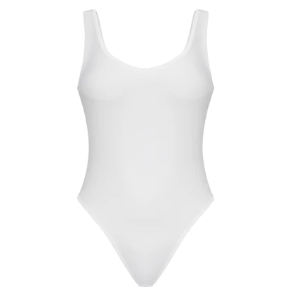 بادی آستین حلقه‌ای نخی رنگ سفید مه جامه 320