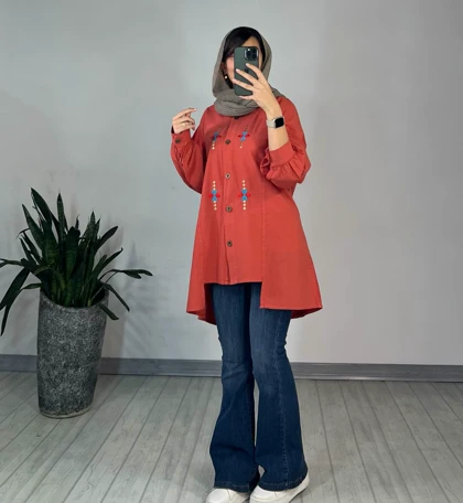 مانتو لینن طلا