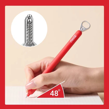 خودکار مشکی ژله ای کاکو KACO مدل K1062 POPUP نوک 0.5 میلی متری طرح نوشابه