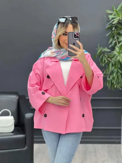 مانتو لینن ژیله دکمه دار