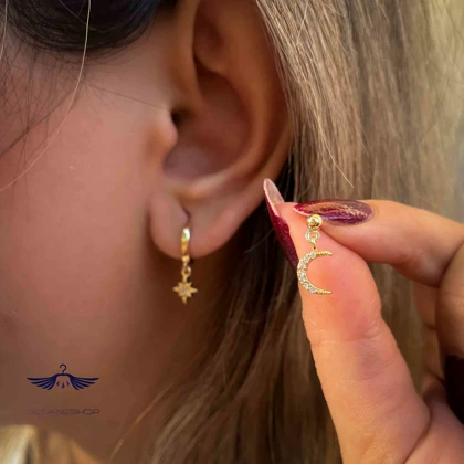 گوشواره تابه تا ماه و ستاره
