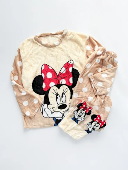 ست بلوز و شلوار حوله ای طرح میکی موس