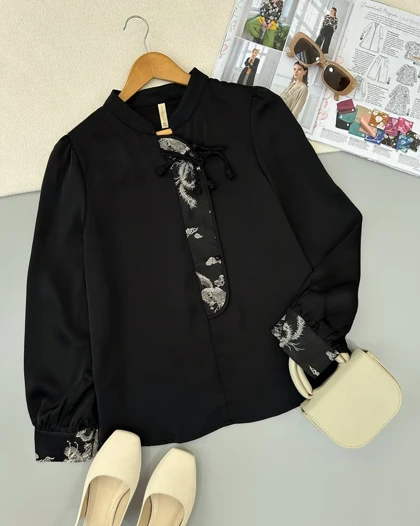 شومیز مشکی محرمی کد 4999