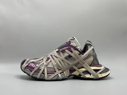 کتانی بالنسیاگا 3 ایکس اسپایدر طوسی نقره ای بنفش/ Balenciaga 3XL Spider