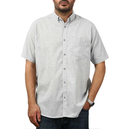 پیراهن آستین کوتاه لینن مردانه مدل 6215936