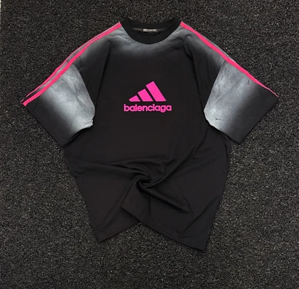 تیشرت پشت چاپ اورسایز Balenciaga Adidas