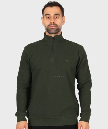 تیشرت آستین بلند یقه اسکی و نیم زیپ 0624