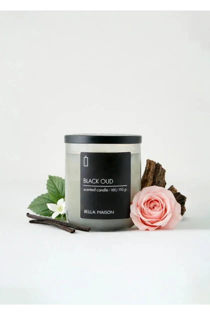 شمع موم سویا Bella Maison مدل Black Oud - ذغالی
