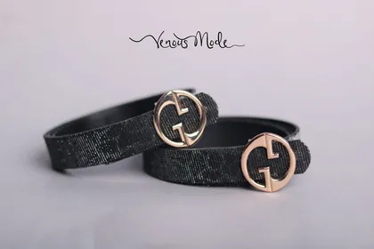 کمربند Gucci مشکی لمه